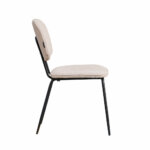 Aiden 1R, Stoel, onderstel zwart, bekleding beige (01) - Afbeelding 3