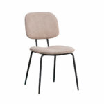 Aiden 1R, Stoel, onderstel zwart, bekleding taupe (01)