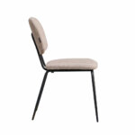 Aiden 1R, Stoel, onderstel zwart, bekleding taupe (01) - Afbeelding 3