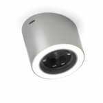 Unika 3 kleurwissel LED, Lamp, afzonderlijke lamp met veiligheidsstopcontacten, roestvrij staalkleurig