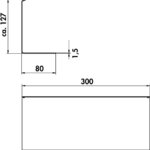transFORM opbergvlak 1, Relingsysteem, zwart mat - Afbeelding 2