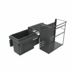 Cox® Base Q+ 360 S/370-1, Systeem voor afvalinzameling, antraciet, H 360 mm