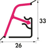Wandaansluitprofiel set 1 trend-line, Wandaansluitprofiel, roestvrij staalkleurig - Afbeelding 2